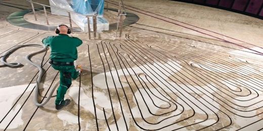 Drážkovačka na podlahové kúrenie